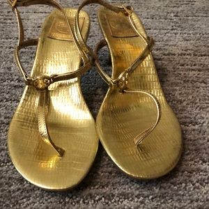 BRAND NEW Tory Burch gold sandals